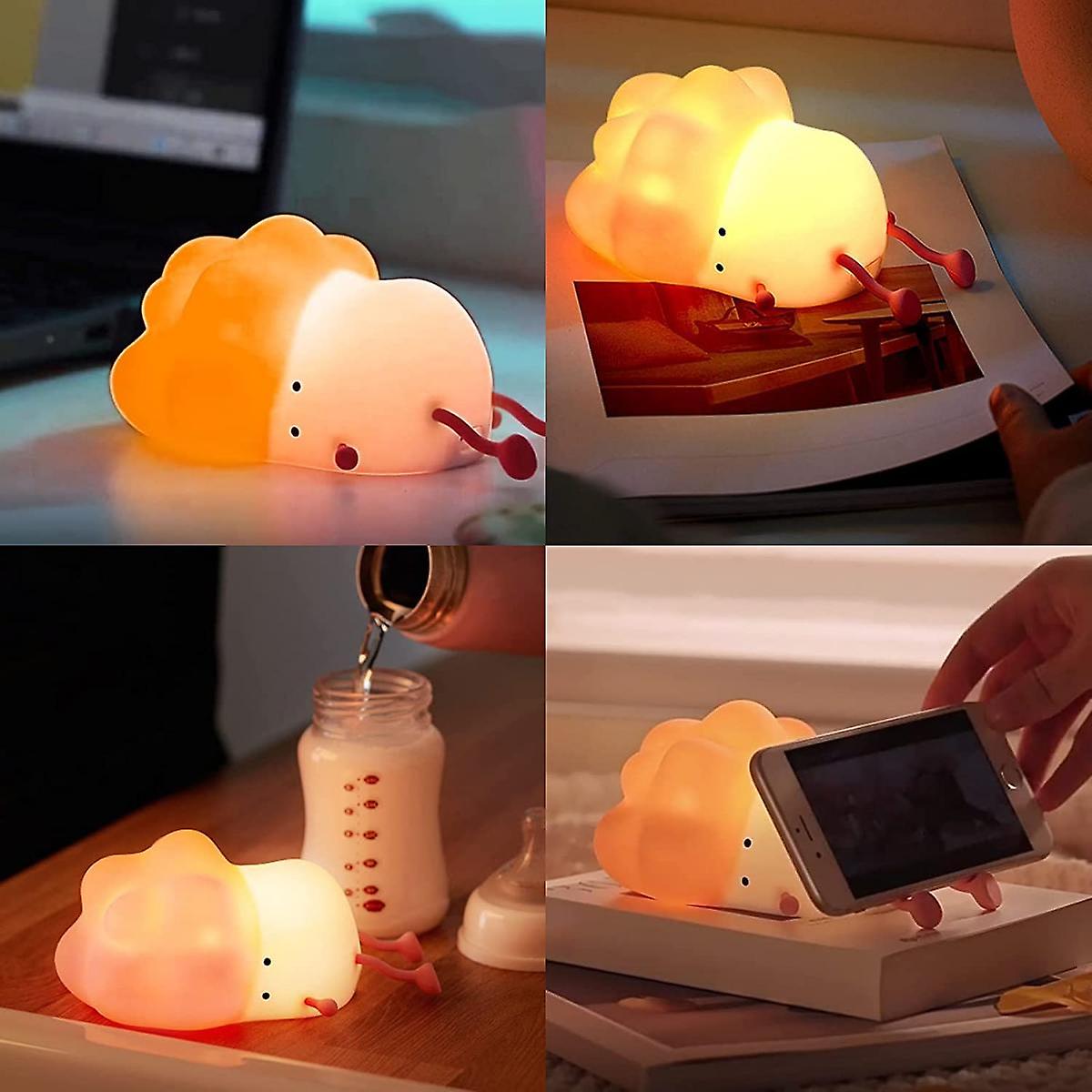 Cute Baby Night Light Kids Lamp， Vegetable Silicone Night Light With Touch Sensor Baby Rechargeable Battery Dimmable Cute Night Lights Gifts