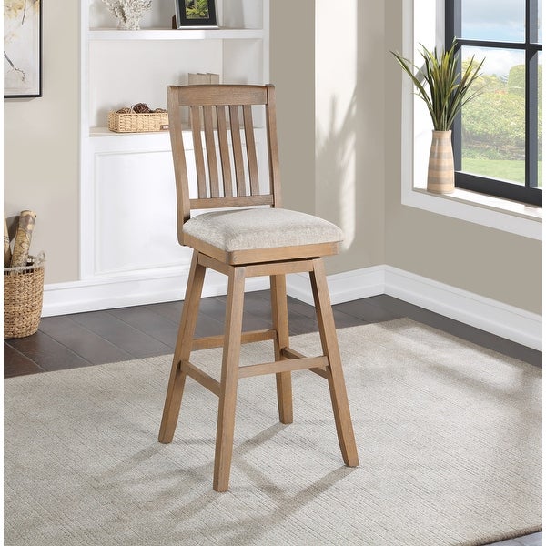 Mission Back Indoor Dining Room Swivel Stool