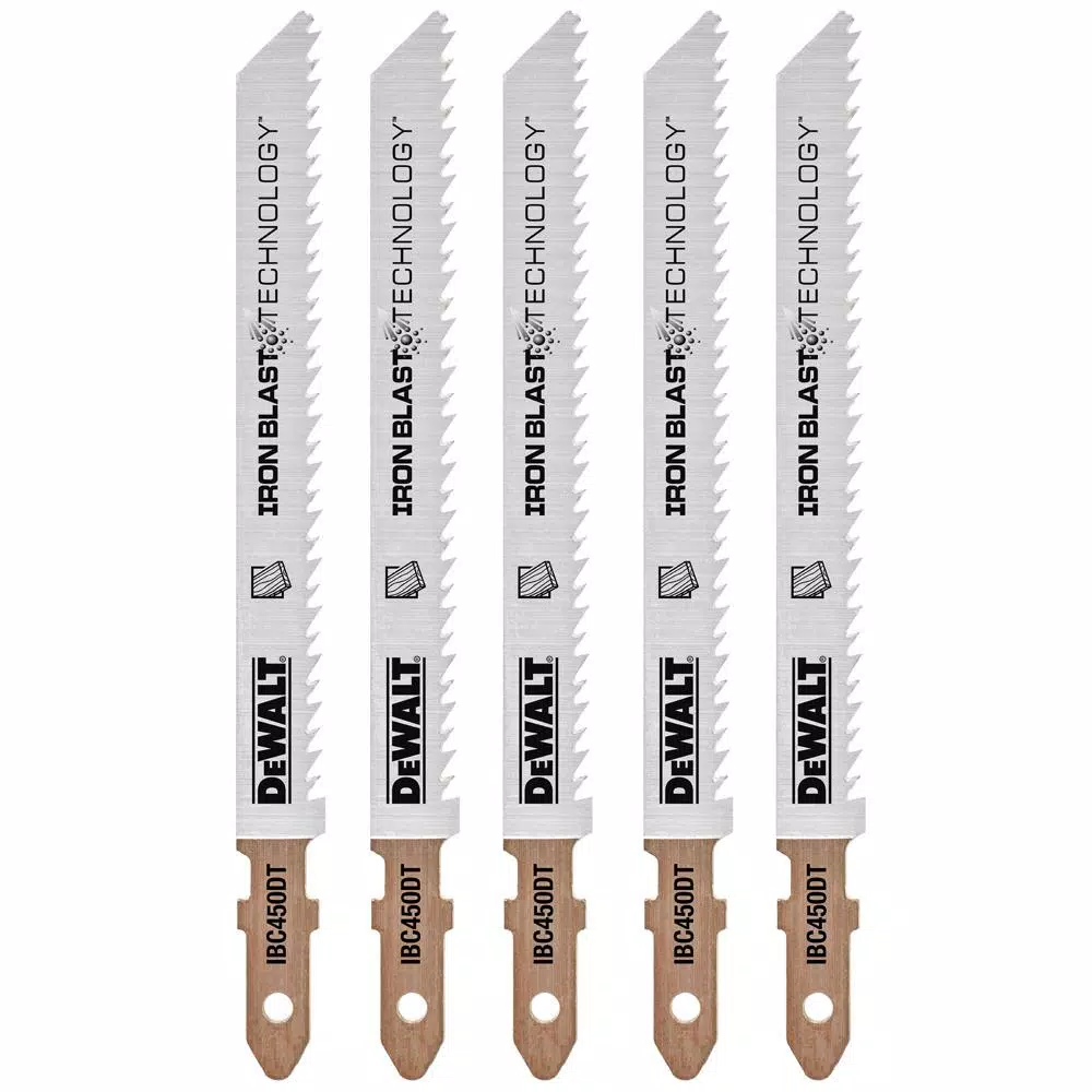 DEWALT 4 in. 10 TPI T-Shank Wood Down Cutting Jig Saw Blade (5-Pack) and#8211; XDC Depot