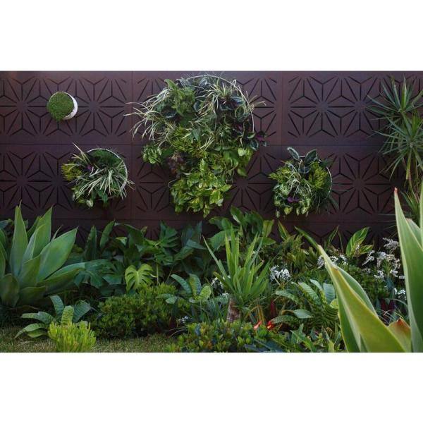 OUTDECO 516 in. x 24 in. x 48 in. Star Anais Modular Hardwood Composite Decorative Fence Panel USADSSA1