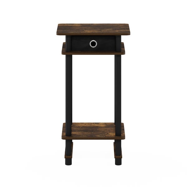 Furinno Turn-N-Tube Tall End Table with Bin