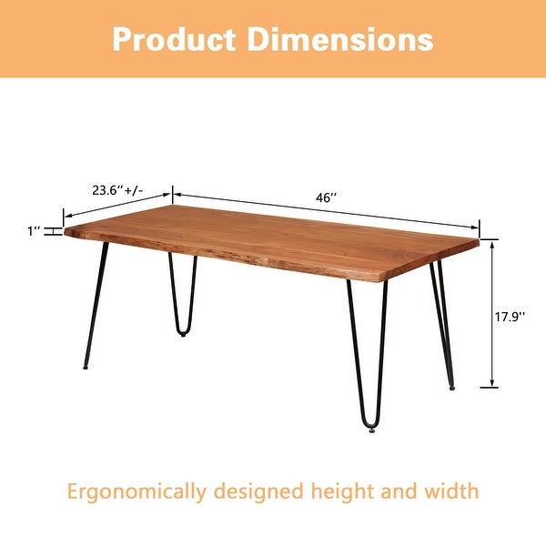 ExBrite Solid Wood Live Edge End Table Top 25MM Thick