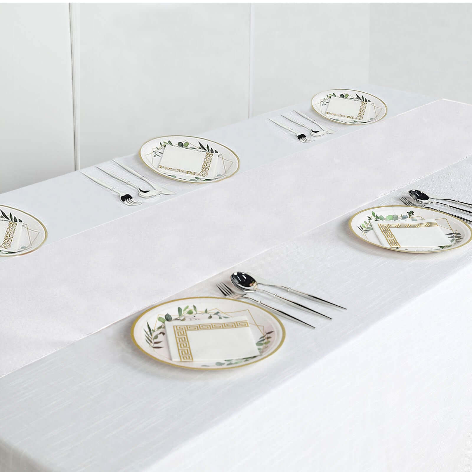 White Polyester Table Runner 12