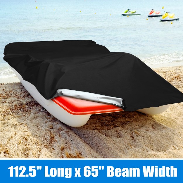 Unique Bargains 300d Solution dyed Polyester Pedal Boat Cover With Air Vents 112 5 quot x65 1 Set