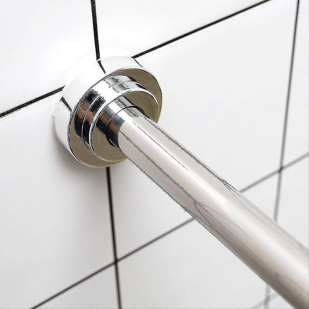 Dhrs Stainless Steel Telescopic Rod 45cm-60 Cm Extendable， Shower Curtain Rod Without Drilli