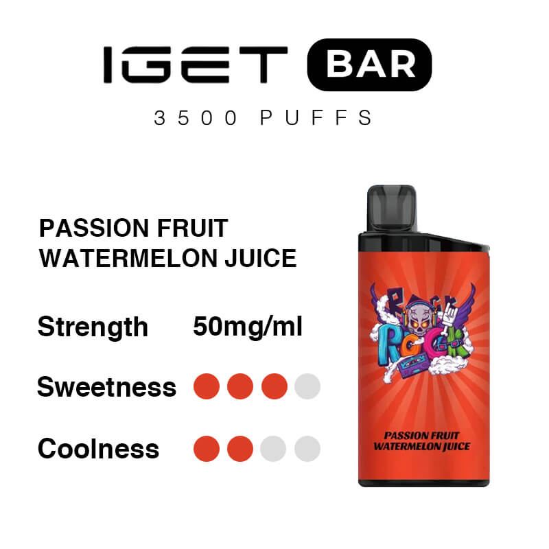 Passion Fruit Watermelon Juice – IGET Bar 3500 Puffs