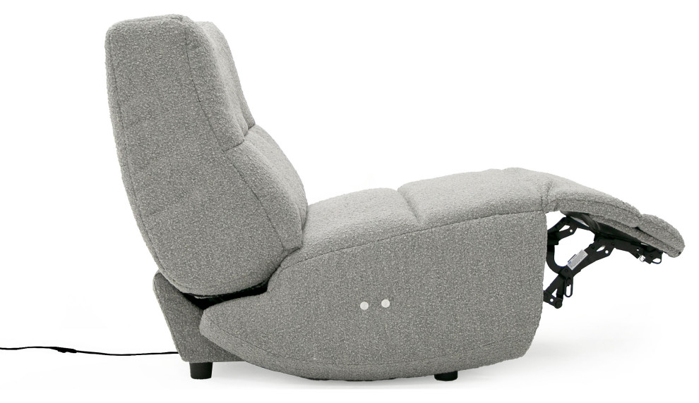 Divani Casa Basil Modern Grey Fabric Small Electric Recliner Chair   Transitional   Recliner Chairs   by Vig Furniture Inc.  Houzz