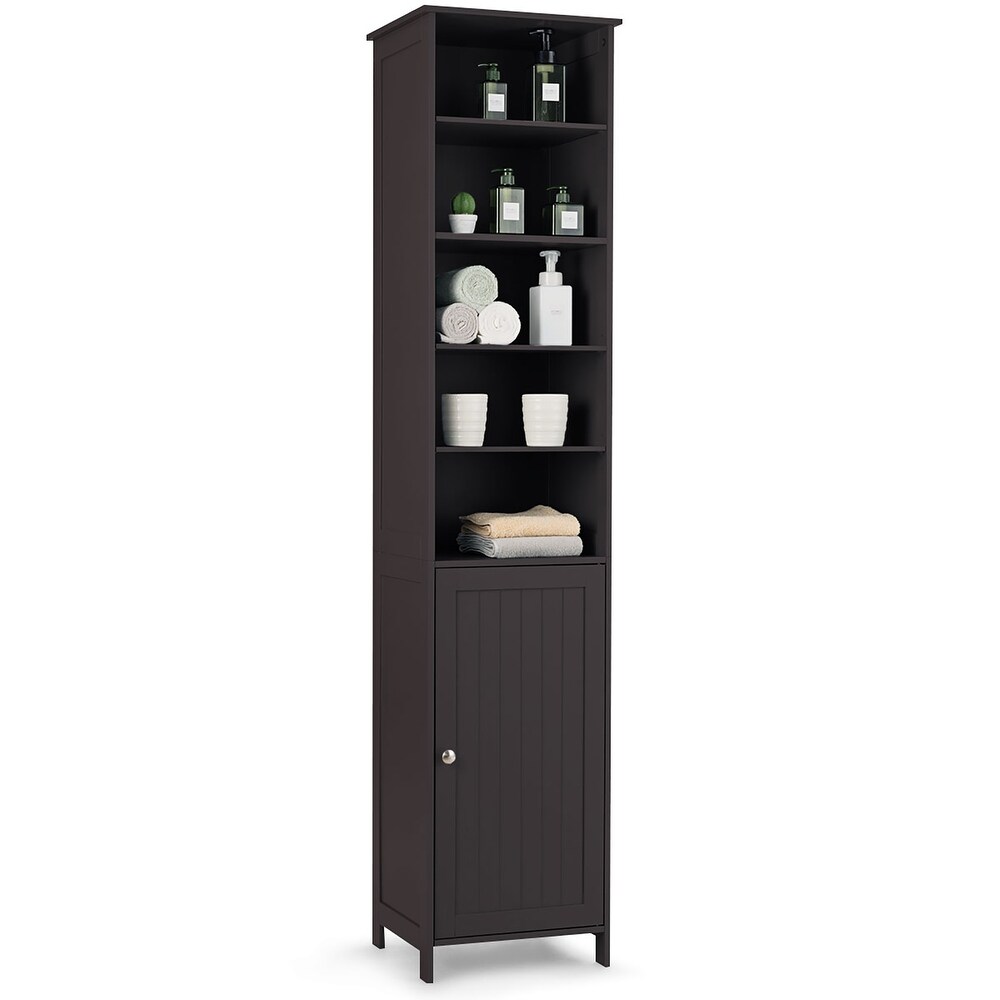 Costway 72'' Bathroom Tall Floor Storage Cabinet Freestand Shelving   See details