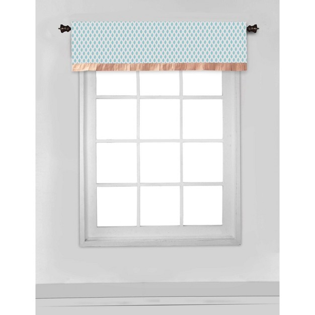 Bacati Sophia Paisley Aqua coral Window Valance