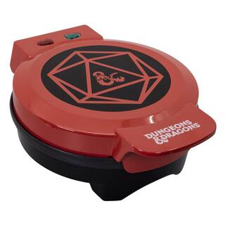 Uncanny Brands Dungeons and Dragons 20-Sided Die Red American Waffle Maker WM1-DAD-DI1