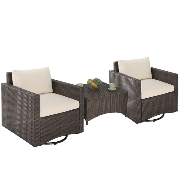 Studio Shine Collection 2 Swivel Chairs and 1 Coffee Table