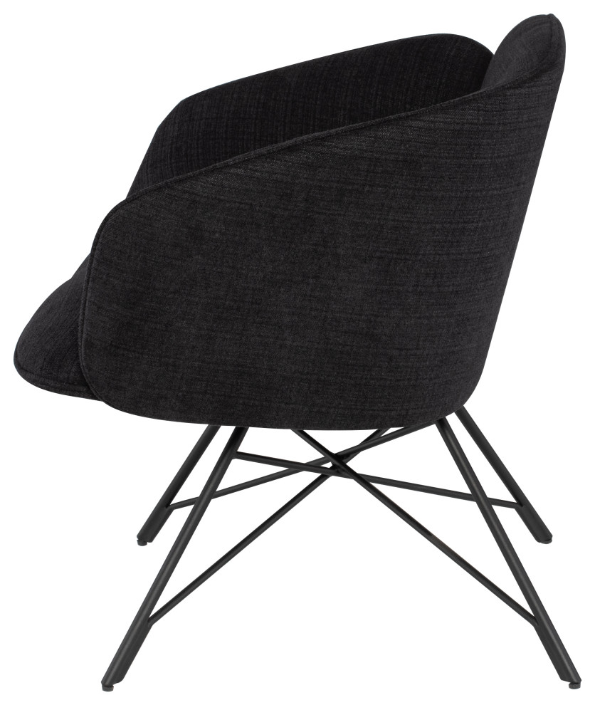 Doppio Coal Occasional Chair   Midcentury   Armchairs And Accent Chairs   by HedgeApple  Houzz