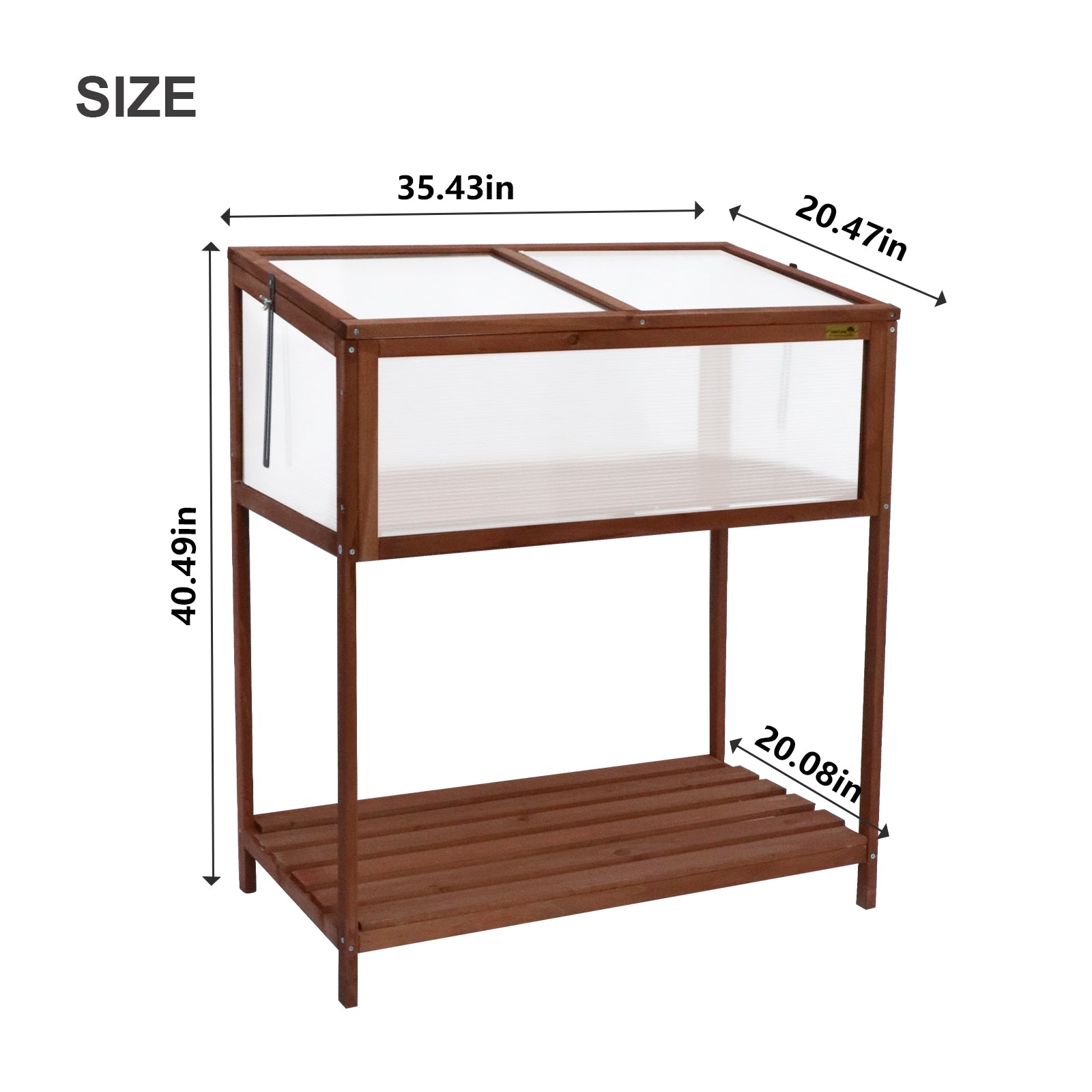 Wooden Greenhouse with Shelf  Cold Frame Garden for Home Decor Patio Balcony