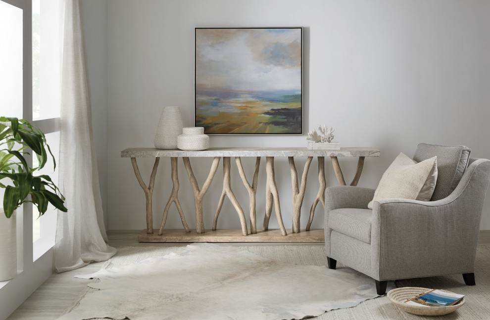 Hooker Furniture Surfrider Veneer and Resin Console Table in Natural/Stone   Rustic   Console Tables   by Hooker Furniture  Houzz