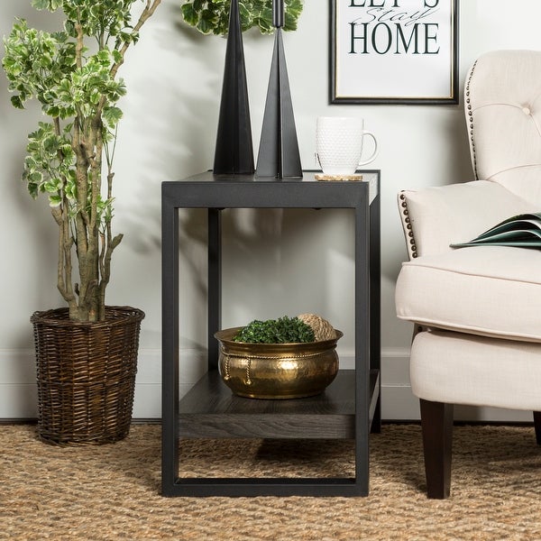 Middlebrook Hamilton 24-inch Charcoal Urban Blend Side Table