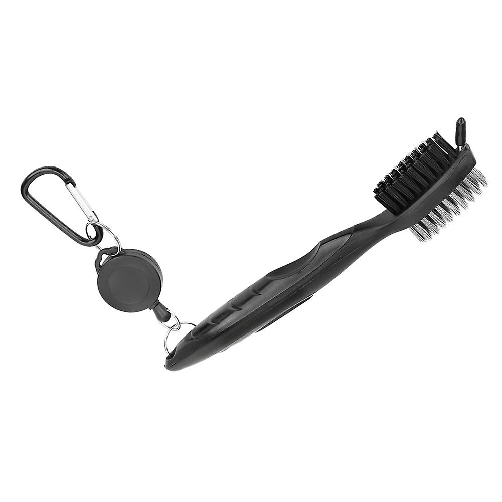 Multifunctional Golf Club Cleaner Brush With Nylon Steel Dual Bristles Cleaning Toolblack