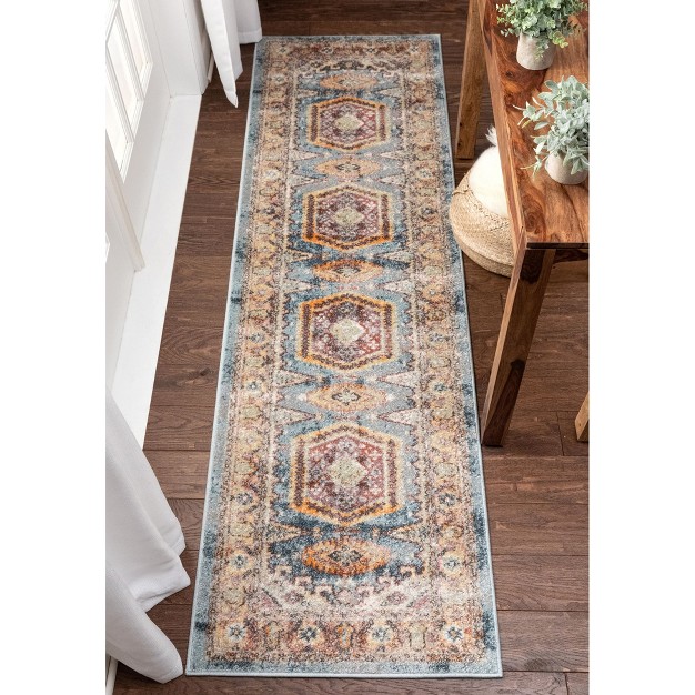 Well Woven Roslind Bohemian Vintage Pastel Oriental Medallion Area Rug