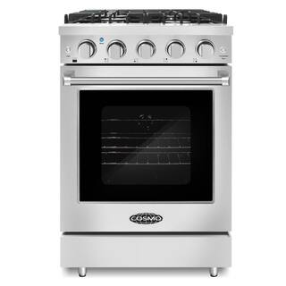 Cosmo 24 in. 3.73 cu. ft. Commercial-Style Gas Range with Single Convection Oven in Stainless Steel COS-EPGR244