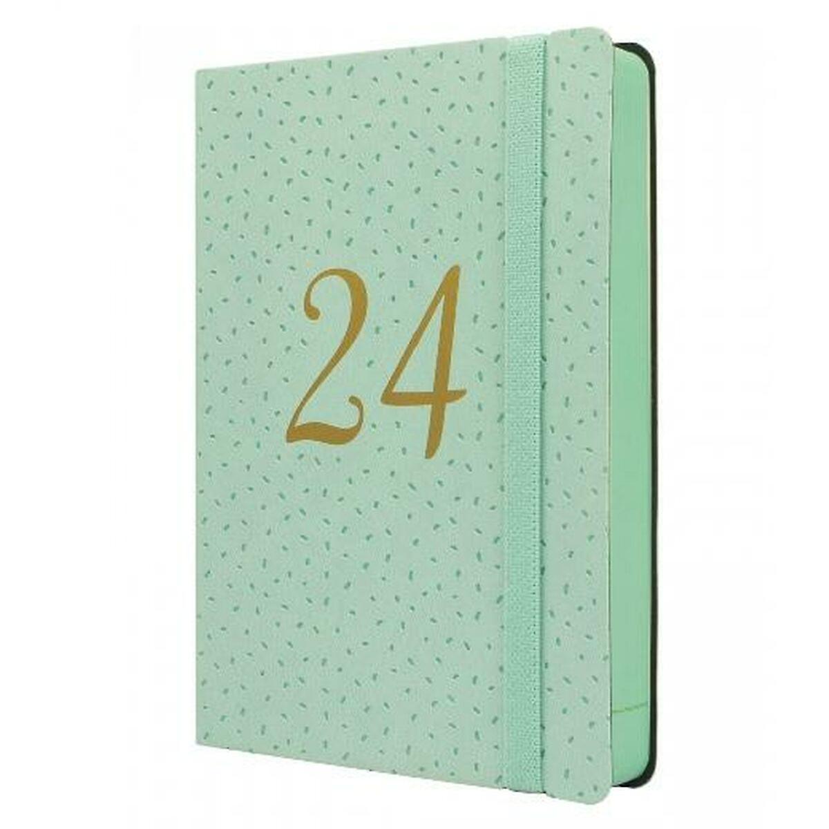 Diary Finocam Flexy Joy Confeti 2024 Light Green 11，8 x 16，8 cm