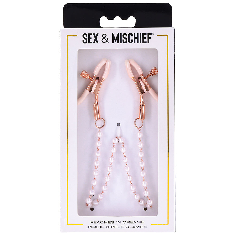 S&M Peaches 'n CreaMe Pearl Nipple Clamps