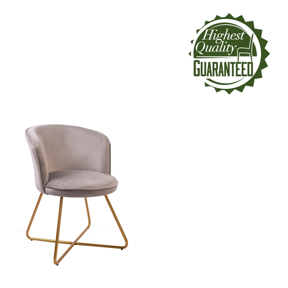 Porthos Home Orry Dining Chair  Velvet Upholstery  Gold Dipped Metal Legs