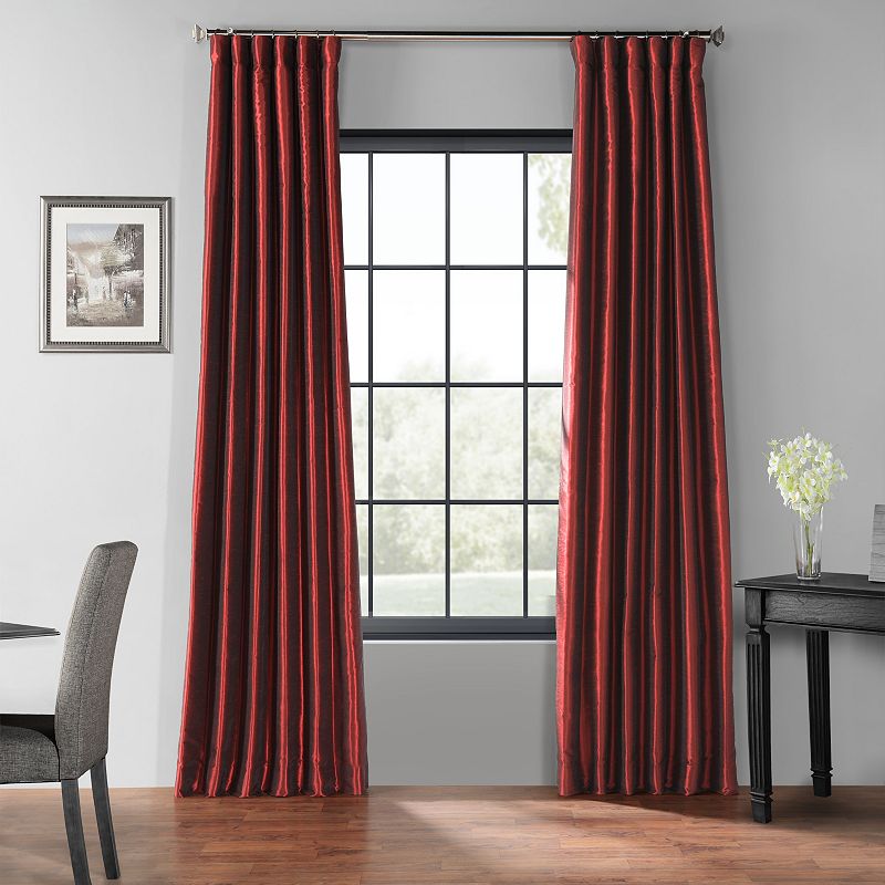 EFF Blackout Vintage Textured Faux Dupioni Window Curtain