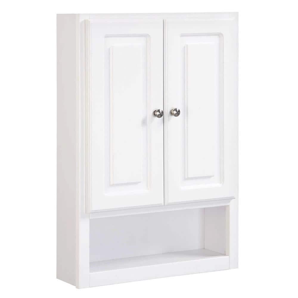 Design House Concord RTA 21 in W x 30 in H White Gloss Bath Wall Cabinet