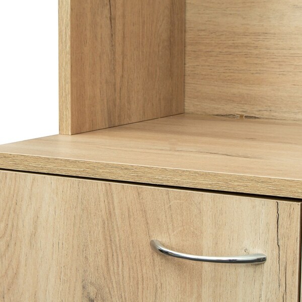 Wood Open Wardrobe with 1 Drawers， Large Storage Space - - 37938205