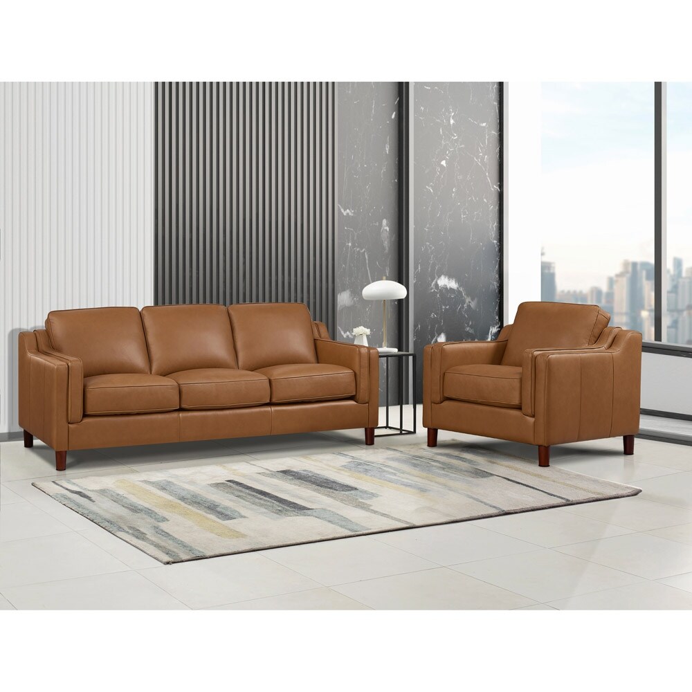 Hydeline Bella Top Grain Leather Sofa Set  Sofa and Chair   Sofa  Chair