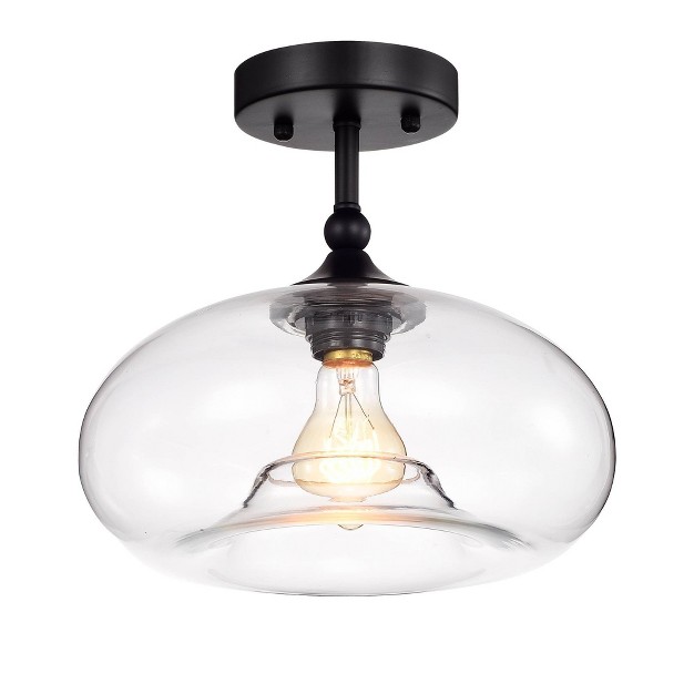 X 11 quot X 10 6 quot 1 light Masix Semi flush Mount Black Warehouse Of 