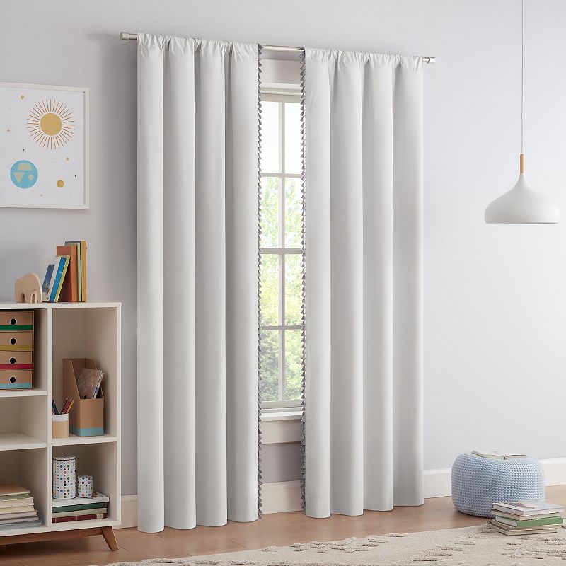 eclipse Kids Kaylee Tassel 2-Window Blackout Curtain Panels