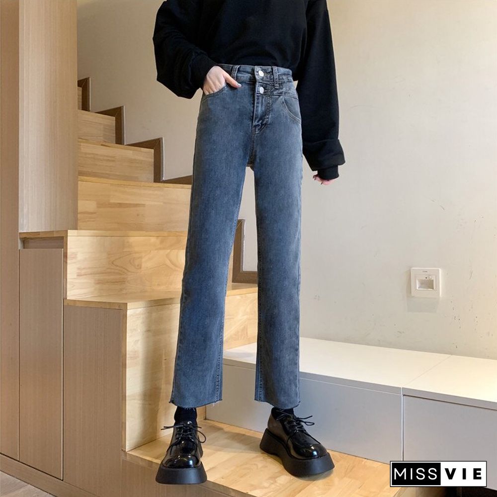 Woman Skinny Jeans High Waist Clothes Blue Denim Clothing Streetwear Vintage Quality Spring Summer Sretch Fashion Harajuku