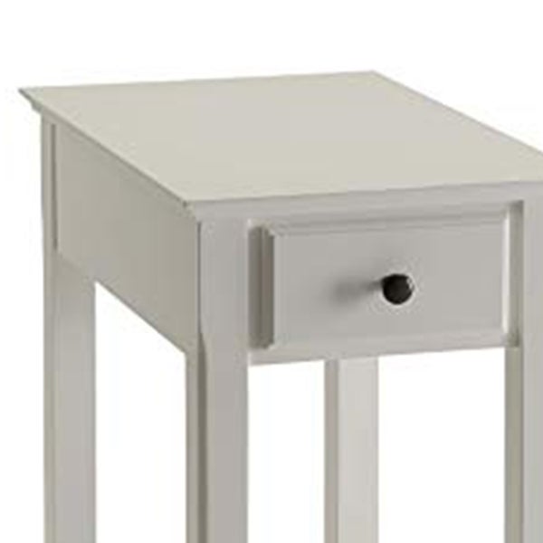 Affiable Side Table， White