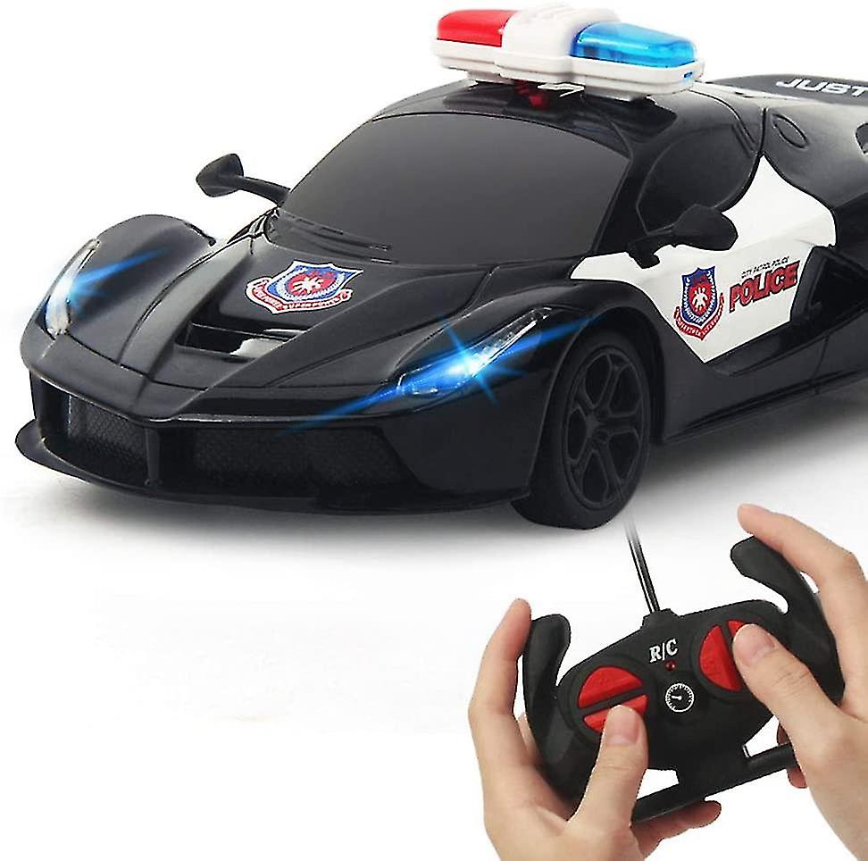 Miman Remote Control Car 1/24 Rc Police Car Electric Cop Car Toys For Kids Boys Birthday Gifts Preschool Toys Cars Toddlers Toys For 4-5 Year Old Boys