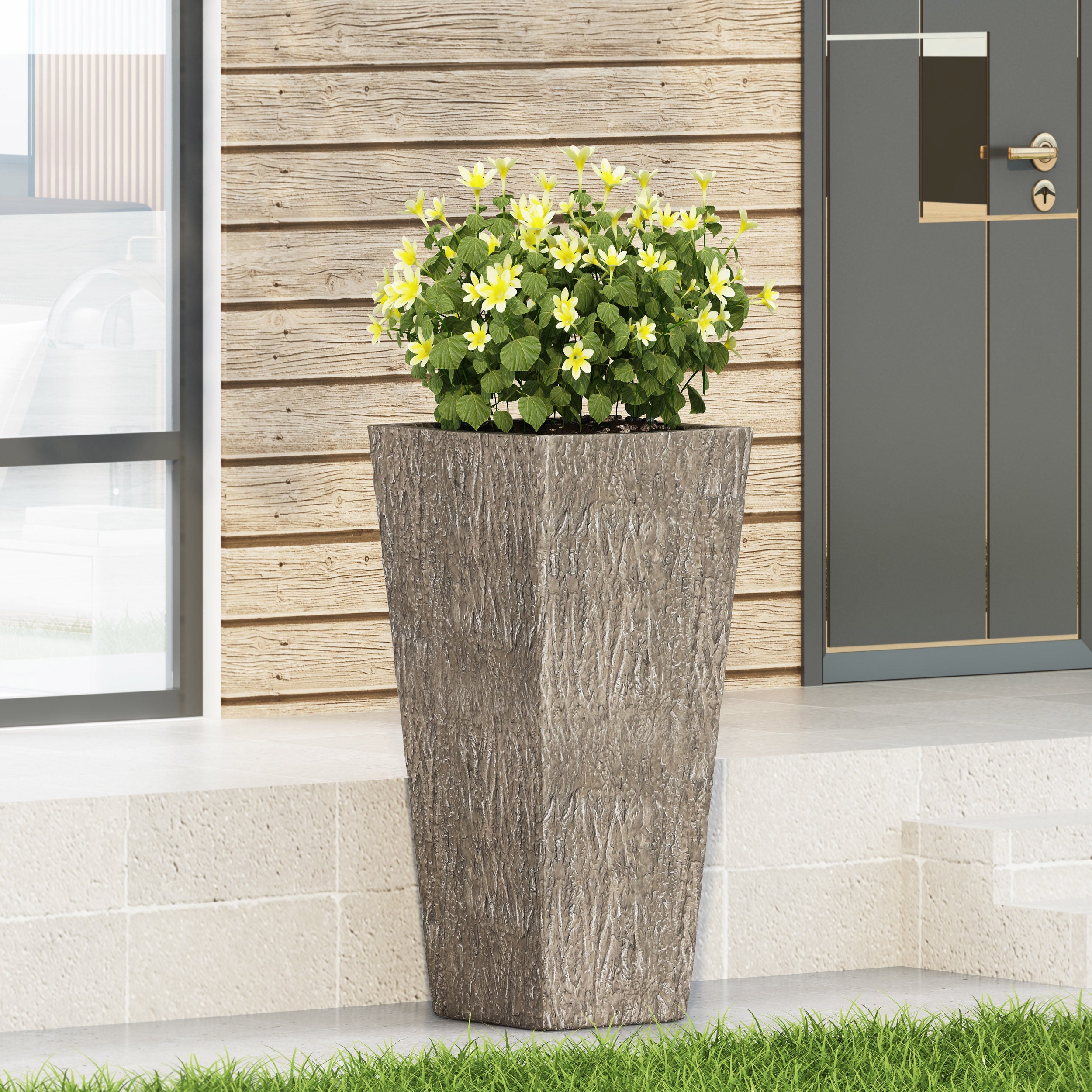 Mistler Outdoor Cast Stone Planter