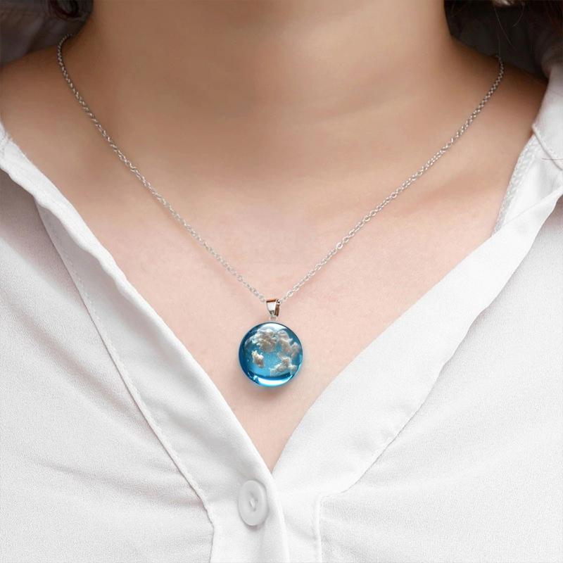 Clouds Of Heaven Resin Necklace