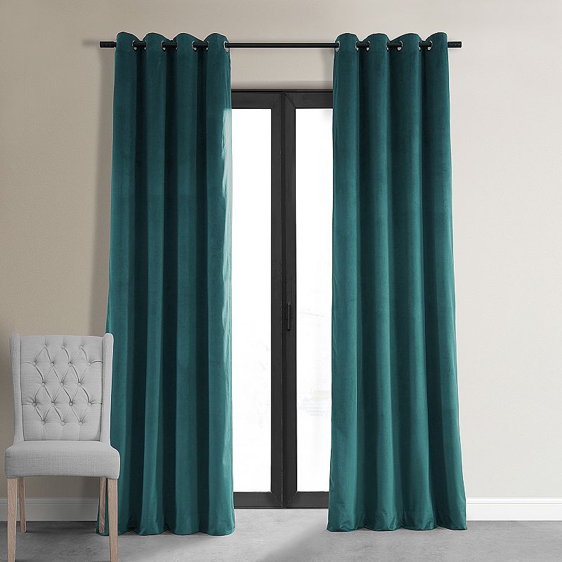 EFF Blackout 1-Panel Signature Velvet Window Curtain