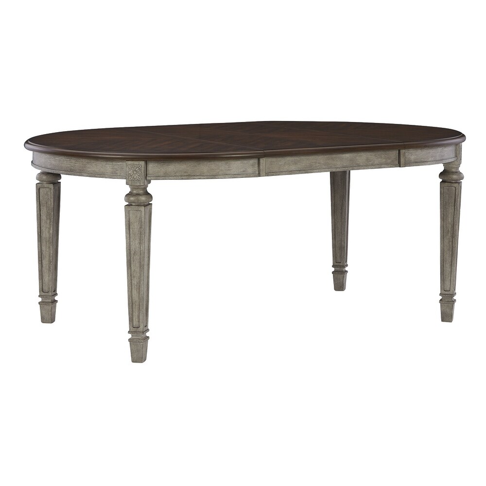 Ashley Furniture Lodenbay Two tone Oval Dining Room Extension Table   49\