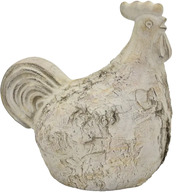 Sculpted Barn Garden Rooster- Natural