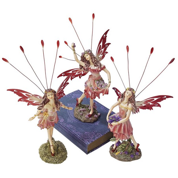 Design Toscano Crosstweed Meadow Victorian Fairy Statue Collection Multicolored