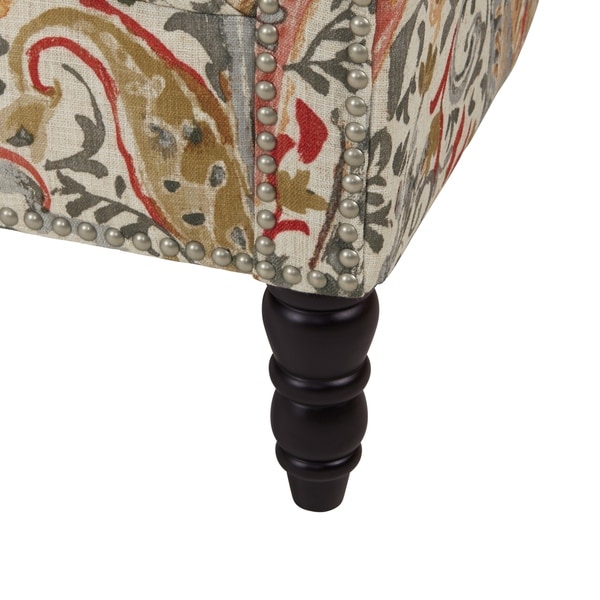 Gracewood Hollow Mungoshi Multi Coral Paisley Arm Chair