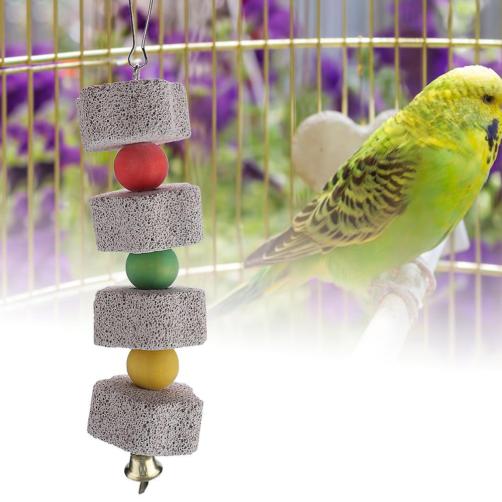 6pcs Bird Parrot Toys Hanging Bell Pet Bird Cage Hammock Swing Toy Hanging Toy