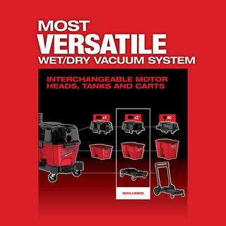 MW M18 FUEL 9 Gal. Cordless Dual-Battery WetDry Shop Vacuum with AIR-TIP 1-14 in. - 2-12 in. Right Angle Tool and Bag 0920-20-49-90-2026-49-90-2019