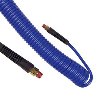 Primefit PU14025P Polyurethane Recoil Air Hose 14 in. x 25 ft. with Field Repairable Swivel Ends PUR14025P