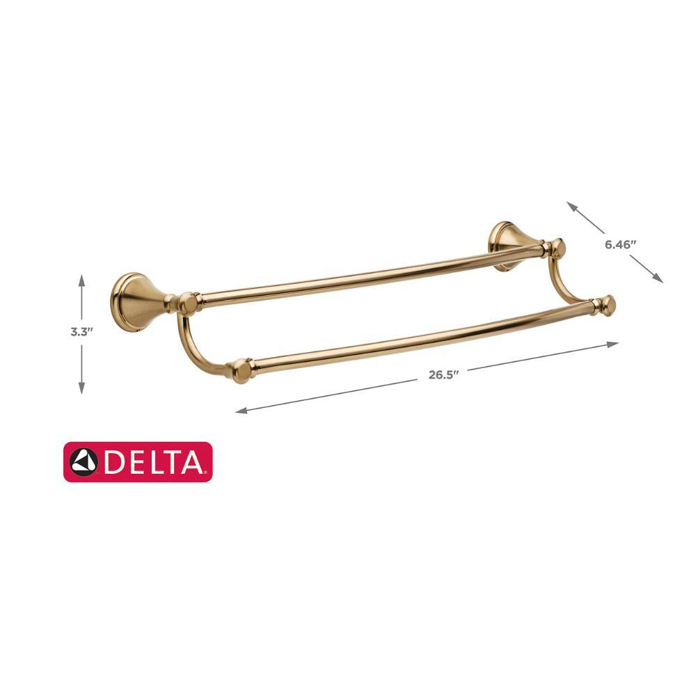 Delta Cassidy 24 in. Double Towel Bar in Champagne Bronze 79725-CZ