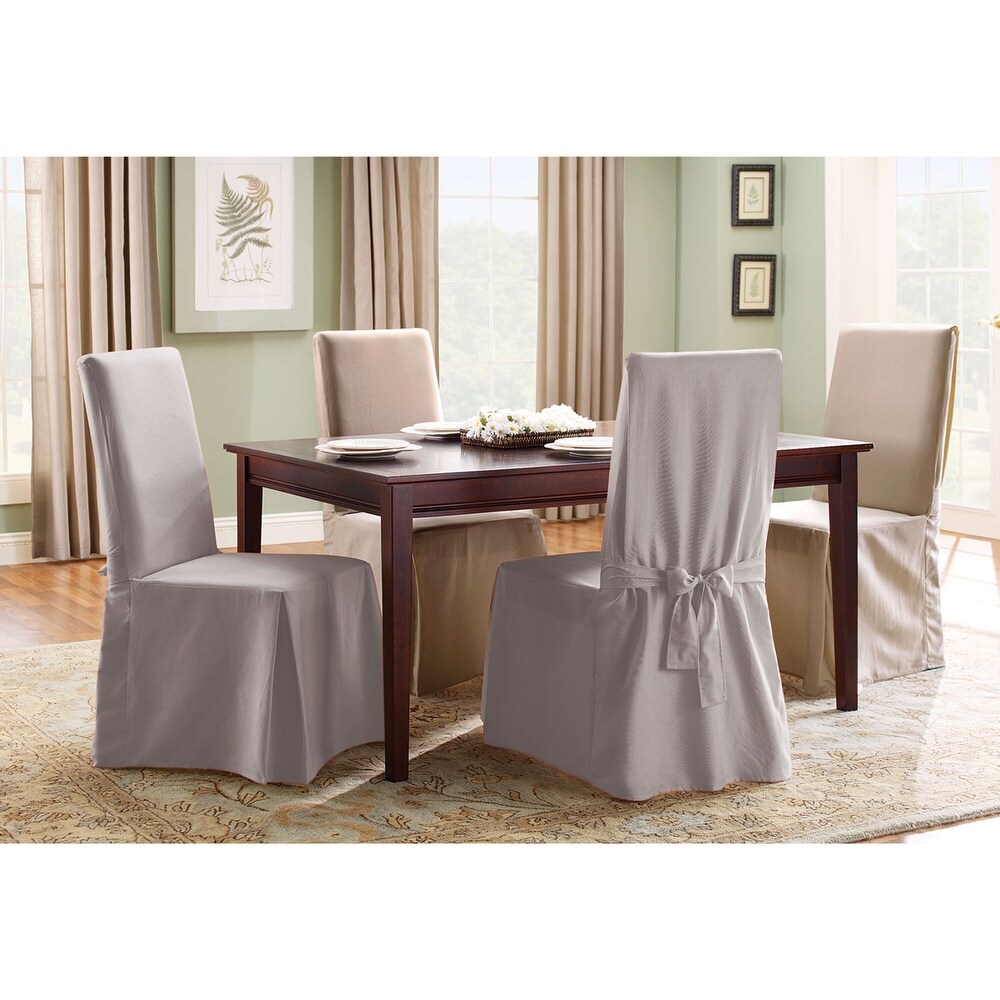 SureFit Duck Long Dining Chair Slipcover