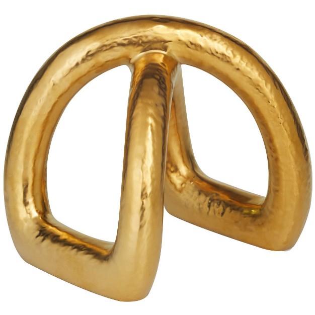 Porcelain Abstract Arched Sculpture Gold Cosmoliving By Cosmopolitan