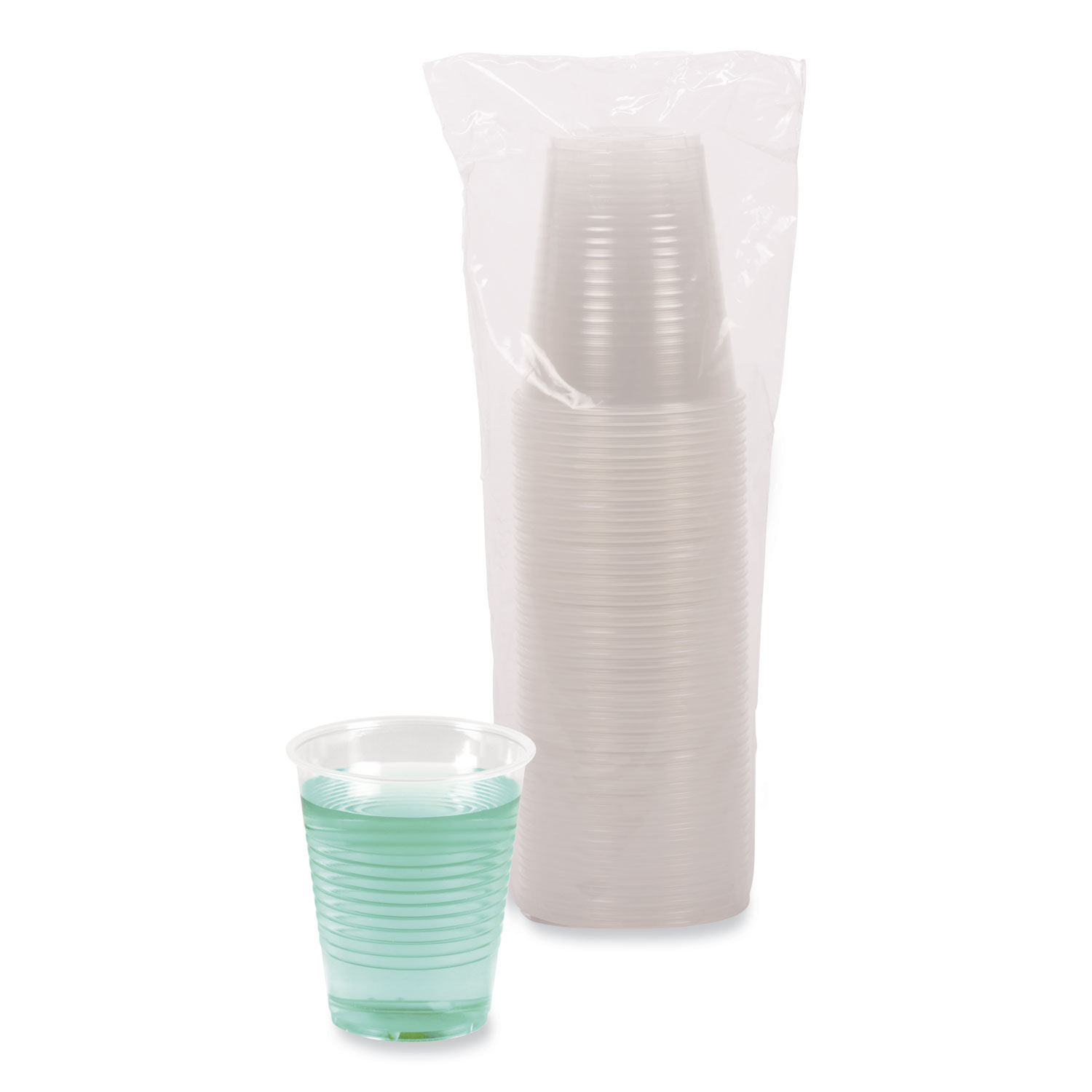 Translucent Plastic Cold Cups by Boardwalkandreg; BWKTRANSCUP12PK