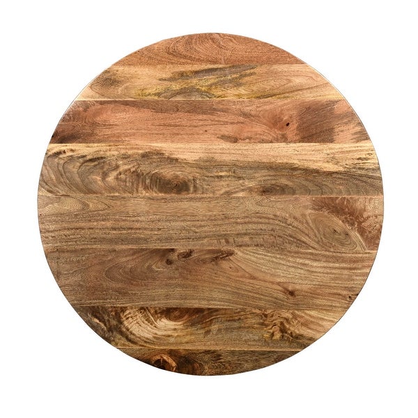 Mango Wood Dark Brown Round Coffee Table