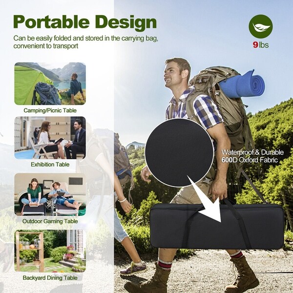 Folding HeavyDuty Aluminum Camping Table with Carrying Bag